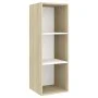 Living room furniture 3 pieces white engineered wood and Sonoma oak by vidaXL, TV Furniture - Ref: Foro24-3079759, Price: 174...