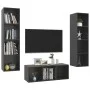 Wohnzimmermöbel 3 Stück graues Holzwerkstoff mit Glanz von vidaXL, TV-Möbel - Ref: Foro24-3079762, Preis: 169,58 €, Rabatt: %