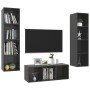 Wohnzimmermöbel 3 Stück graues Holzwerkstoff mit Glanz von vidaXL, TV-Möbel - Ref: Foro24-3079762, Preis: 171,66 €, Rabatt: %