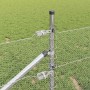 Reja con postes Plateado 0.4 x 10 m Acero recubierto de PVC