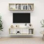 Wohnzimmermöbelwand 2 Einheiten weiß und Sonoma-Eiche von vidaXL, TV-Möbel - Ref: Foro24-3079786, Preis: 126,74 €, Rabatt: %
