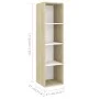 Wohnzimmermöbelwand 2 Einheiten weiß und Sonoma-Eiche von vidaXL, TV-Möbel - Ref: Foro24-3079786, Preis: 126,74 €, Rabatt: %