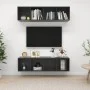 Wand-Wohnzimmermöbel, 2 Stück, glänzend graues Holzwerkstoff von vidaXL, TV-Möbel - Ref: Foro24-3079789, Preis: 121,63 €, Rab...