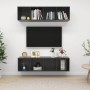 Wand-Wohnzimmermöbel, 2 Stück, glänzend graues Holzwerkstoff von vidaXL, TV-Möbel - Ref: Foro24-3079789, Preis: 123,09 €, Rab...