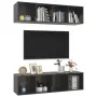 Wand-Wohnzimmermöbel, 2 Stück, glänzend graues Holzwerkstoff von vidaXL, TV-Möbel - Ref: Foro24-3079789, Preis: 121,63 €, Rab...