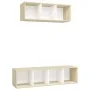 Wohnzimmermöbel 2 Stk. Holzwerkstoff weiß und Sonoma Eiche von vidaXL, TV-Möbel - Ref: Foro24-3079795, Preis: 113,05 €, Rabat...