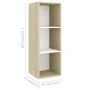 Wohnzimmermöbel 2 Stk. Holzwerkstoff weiß und Sonoma Eiche von vidaXL, TV-Möbel - Ref: Foro24-3079795, Preis: 113,05 €, Rabat...