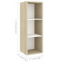 Wohnzimmermöbel 2 Stk. Holzwerkstoff weiß und Sonoma Eiche von vidaXL, TV-Möbel - Ref: Foro24-3079795, Preis: 114,54 €, Rabat...