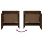 Nachttisch aus geräuchertem Eichenholzwerkstoff, 45 x 34 x 44,5 cm von vidaXL, Nachttische - Ref: Foro24-813044, Preis: 34,18...