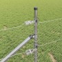 Reja con postes Plateado 0.8 x 10 m Acero recubierto de PVC