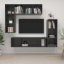 Wohnzimmermöbel 4-teilig, glänzend graues Holzwerkstoff von vidaXL, TV-Möbel - Ref: Foro24-3079825, Preis: 207,65 €, Rabatt: %