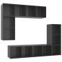 Wohnzimmermöbel 4-teilig, glänzend graues Holzwerkstoff von vidaXL, TV-Möbel - Ref: Foro24-3079825, Preis: 207,65 €, Rabatt: %