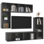 Wohnzimmermöbel 4-teilig, glänzend graues Holzwerkstoff von vidaXL, TV-Möbel - Ref: Foro24-3079825, Preis: 207,65 €, Rabatt: %