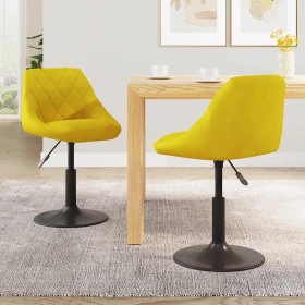 Sillas de comedor giratorias 2 uds terciopelo amarillo mostaza