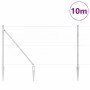 Reja con postes Plateado 1.2 x 10 m Acero recubierto de PVC