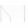 Reja con postes Plateado 1.4 x 10 m Acero recubierto de PVC