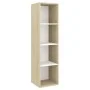 Wandmontierte Wohnzimmermöbel, 2 Stück, Weiß und Sonoma-Eiche von vidaXL, TV-Möbel - Ref: Foro24-3079867, Preis: 126,94 €, Ra...