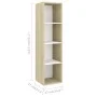Wandmontierte Wohnzimmermöbel, 2 Stück, Weiß und Sonoma-Eiche von vidaXL, TV-Möbel - Ref: Foro24-3079867, Preis: 126,94 €, Ra...