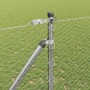 Reja con postes Plateado 1.4 x 10 m Acero recubierto de PVC