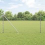 Reja con postes Plateado 1.4 x 10 m Acero recubierto de PVC
