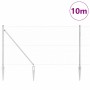 Reja con postes Plateado 1.4 x 10 m Acero recubierto de PVC