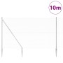 Reja con postes Plateado 1.5 x 10 m Acero recubierto de PVC