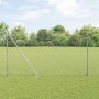 Reja con postes Plateado 1.5 x 10 m Acero recubierto de PVC