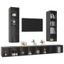 Muebles de salón de pared 4 pzas madera ingeniería gris brillo de vidaXL, Muebles TV - Ref: Foro24-3079897, Precio: 243,79 €,...