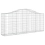 Gabionenkörbe, 20 Stück, Bogenform aus Eisen, 200 x 30 x 80/100 cm von vidaXL, Töpfe und Pflanzgefäße - Ref: Foro24-3145424, ...