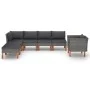 Gartenmöbel-Set 7-teilig synthetisches Rattan Eukalyptusgrau von vidaXL, Gartensets - Ref: Foro24-3082080, Preis: 477,90 €, R...