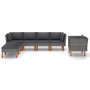 Gartenmöbel-Set 7-teilig synthetisches Rattan Eukalyptusgrau von vidaXL, Gartensets - Ref: Foro24-3082082, Preis: 537,60 €, R...