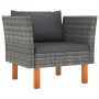 Garden furniture set 7 pieces synthetic rattan gray eucalyptus by vidaXL, Garden sets - Ref: Foro24-3082082, Price: 527,74 €,...