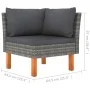 Garden furniture set 7 pieces synthetic rattan gray eucalyptus by vidaXL, Garden sets - Ref: Foro24-3082082, Price: 527,74 €,...