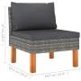 Garden furniture set 7 pieces synthetic rattan gray eucalyptus by vidaXL, Garden sets - Ref: Foro24-3082082, Price: 527,74 €,...