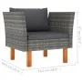 Garden furniture set 7 pieces synthetic rattan gray eucalyptus by vidaXL, Garden sets - Ref: Foro24-3082082, Price: 527,74 €,...