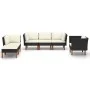 9-teiliges Gartenmöbel-Set synthetisches Eukalyptus-Rattan schwarz von vidaXL, Gartensets - Ref: Foro24-3082085, Preis: 451,8...