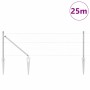Reja con postes Plateado 0.6 x 25 m Acero recubierto de PVC