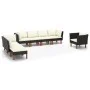 9-teiliges Gartenmöbel-Set synthetisches Eukalyptus-Rattan schwarz von vidaXL, Gartensets - Ref: Foro24-3082087, Preis: 621,8...