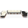 10-teiliges Gartenmöbel-Set synthetisches Eukalyptus-Rattan schwarz von vidaXL, Gartensets - Ref: Foro24-3082091, Preis: 774,...