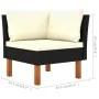 Garden furniture set, 10 pieces, synthetic rattan, black eucalyptus. by vidaXL, Garden sets - Ref: Foro24-3082091, Price: 765...