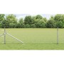 Reja con postes Plateado 0.8 x 25 m Acero recubierto de PVC