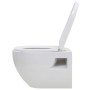 Wand-WC mit verstecktem Hochspülkasten aus Keramik von vidaXL, Badezimmer - Ref: Foro24-3082092, Preis: 296,09 €, Rabatt: %