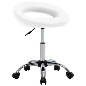 Drehbarer Esszimmerstuhl Kunstleder weiß von vidaXL, Essstühle - Ref: Foro24-3085829, Preis: 64,93 €, Rabatt: %