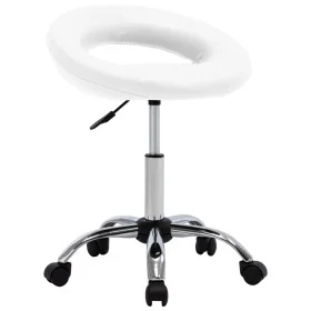 Silla de comedor giratoria cuero sintético blanco de vidaXL, Sillas de comedor - Ref: Foro24-3085829, Precio: 63,85 €, Descue...