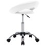 Silla de comedor giratoria cuero sintético blanco
