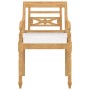4-piece garden furniture set with solid teak wood cushions by vidaXL, Garden sets - Ref: Foro24-3087052, Price: 583,01 €, Dis...