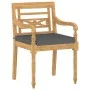 Sillas Batavia con cojines 4 unidades madera maciza de teca von vidaXL, Gartenstühle - Ref: Foro24-3087057, Preis: 480,90 €, ...
