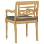 Sillas Batavia con cojines 4 unidades madera maciza de teca von vidaXL, Gartenstühle - Ref: Foro24-3087057, Preis: 480,90 €, ...
