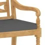 Sillas Batavia con cojines 4 unidades madera maciza de teca von vidaXL, Gartenstühle - Ref: Foro24-3087057, Preis: 480,90 €, ...