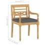 Sillas Batavia con cojines 4 unidades madera maciza de teca von vidaXL, Gartenstühle - Ref: Foro24-3087057, Preis: 480,90 €, ...